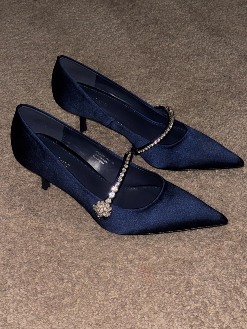 Rosary Jane Daphne Navy Heels in Size 9